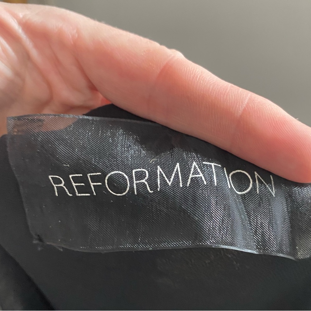 Reformation Black Silk Floral Maxi Dress Women's XS - Picture 4 of 7